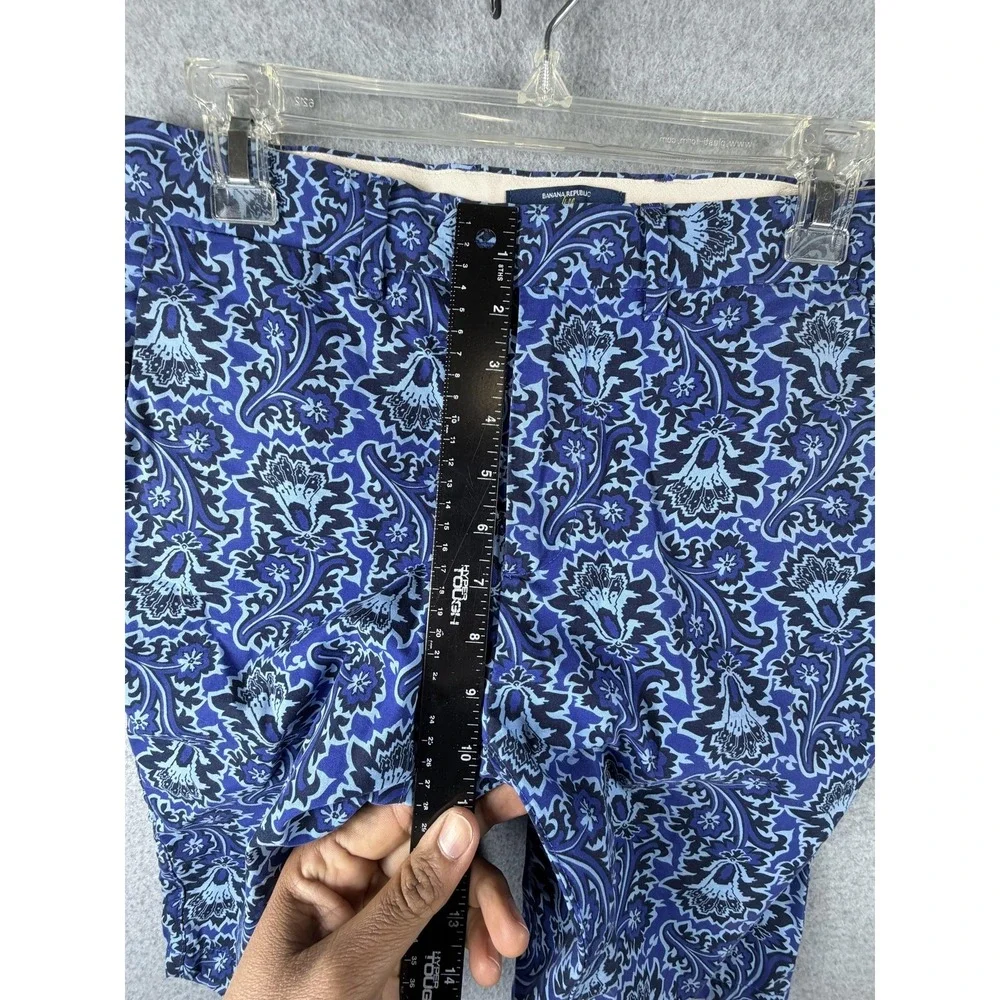 Banana Republic Shorts‎ Mens 28 Blue Paisley Print Chino Summer Casual